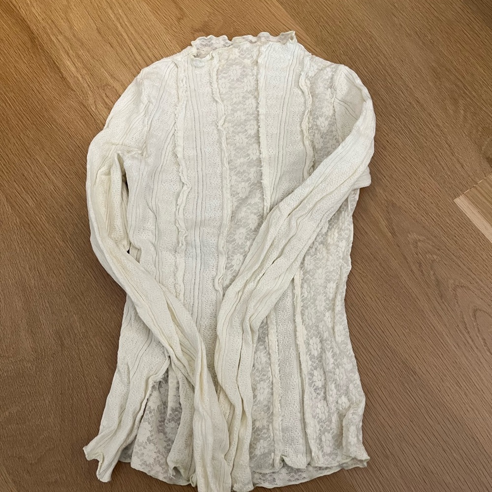 Free People Ivory Lace Top